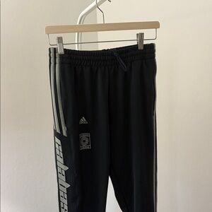 Adidas Yeezy Calabasas Black Joggers with Gray Stripes